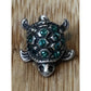 Vintage MA Michael Anthony 925 Italy Sterling Silver Turtle Green Crystals Charm