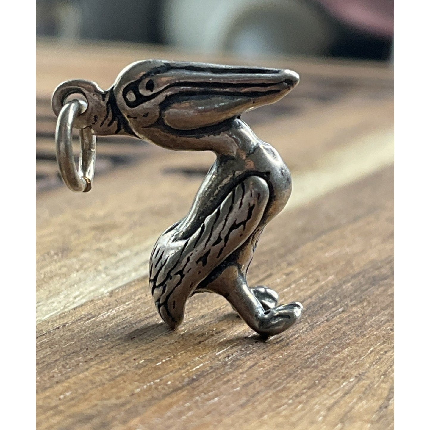 Vintage Sterling Silver Pelican Charm