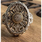 ATR 925 14K Gold Diamond Sterling Silver Ring Thailand Ornate Size 7.25