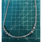 Vintage Brighton Silver Plated Curved Bar Bead Woven Chain Necklace 21” Adjustab