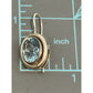 Silpada RETIRED Silver 925 Bezel Set Oval Blue Topaz Dangle Earrings W1157
