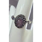 Vintage Sterling Silver Purple Amythest Art Deco Ring Size 9.5