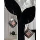 Sterling Silver Pink Stone Dangle Earrings Southwest Style
