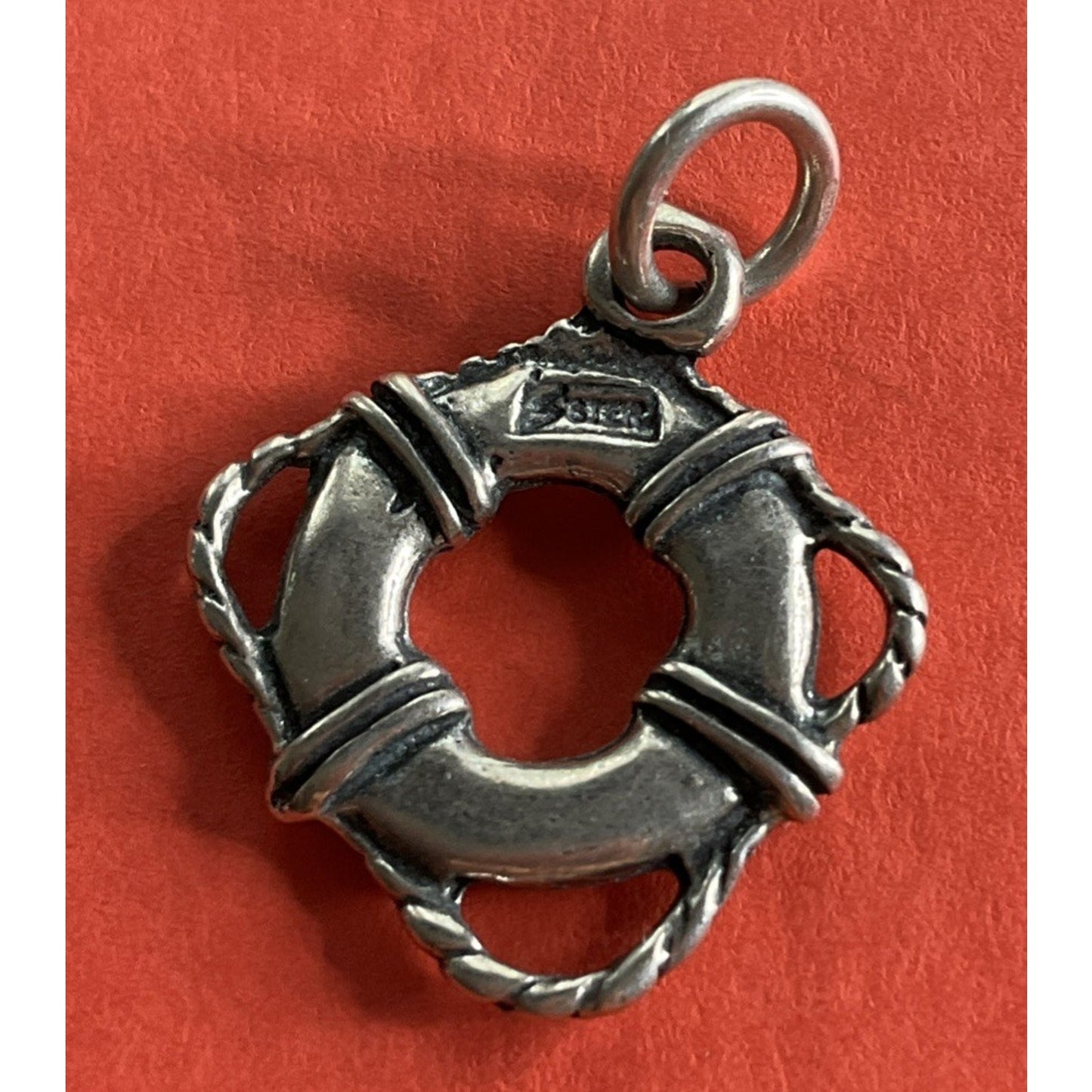 Vintage 925 Sterling Silver Life Preserver Charm