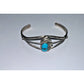 Vintage Navajo Sterling Silver Turquoise Cuff Bracelet Native American Southwest