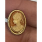 Antique Victorian Shell Cameo Post Earring SINGLE EARRING Gold Tone c1900