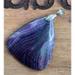 Large Banded Agate Pendant Purple Green Statement Stone Boho Freeform Pendant