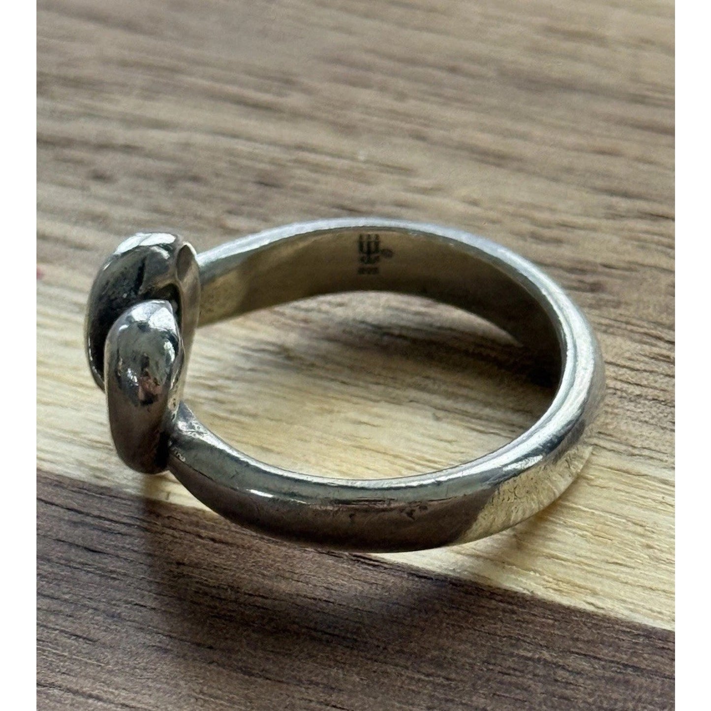 James Avery Retired Sterling Silver Heart Knot Ring Size 8