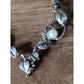 Vintage LAKI 14K & 925 Sterling Silver Pearl Necklace Botanical Leaf Vine 19”