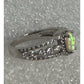 Sterling Silver 925 Opal Ring w/ CZs Oval Ethiopian Fire Opal Ring Size 6.5