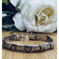 Vintage Italy 925 Sterling Silver Ornate Scroll Panel Link Bracelet 7.5” 16g