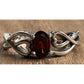 Sterling Silver Garnet Heart Infinity Ring 925 GSK Red Stone Ring Size 5