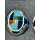 Carolyn Pollack Relios 925 Mosaic Turquoise Malachite Lapis Inlay Earrings