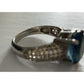 Sterling Silver Blue Stone Ring 925 Missing Stones Repair Craft Size 6.5