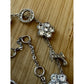 Vintage 2004 Christian Dior Girly Crystal DIOR Flower Bracelet Galliano 6.5 - 8”