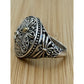 Robert Manse M ID 925 Sterling and 18K Gold Dragonfly Flower Sz 8.5 Bali 7g