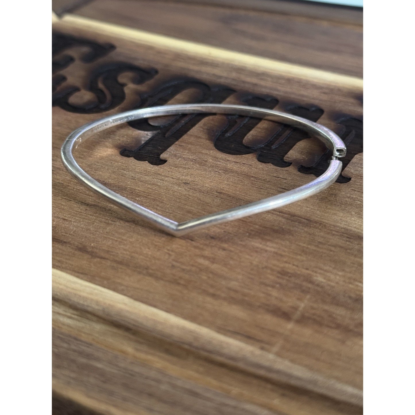 Pandora Wishbone Hinged Bangle Bracelet 925 Sterling Silver