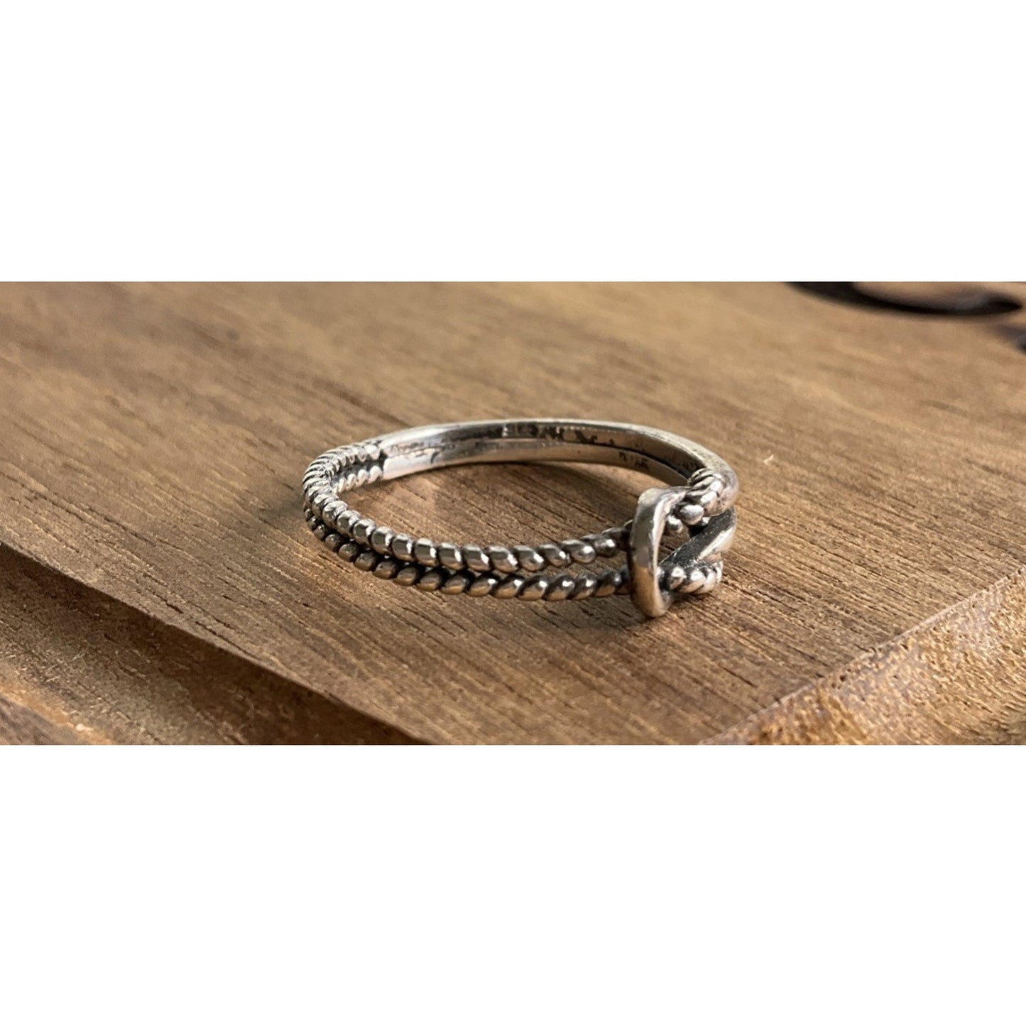 Sterling Silver Knot Ring Size 6.5 Rope Twist Infinity Love Knot Statement Ring