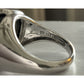 KN 925 Sterling Silver Black Onyx Ring Size 7.5 Large Cabochon