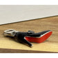 Vintage Sterling Silver and Black Enamel Heel W/ Red Bottoms Clip-On Charm