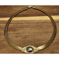 Vintage Kenneth J Lane for Avon Necklace Omega KJL Gold Tone Choker 17.5"