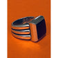Pre owned James Avery Retired Silver Square Black Onyx Ring Size 6