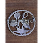 Vintage Sterling Silver Bird & Flower Cutout Brooch Pin Signed LMG 12.4g