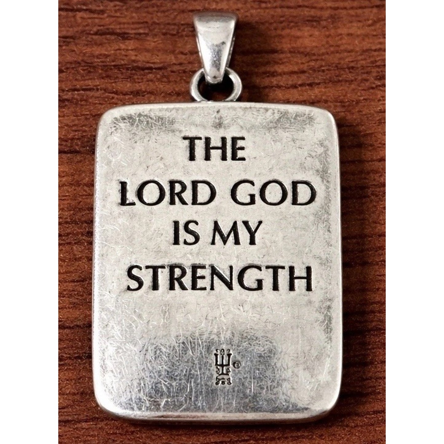 Pre Owned James Avery Rare Retired James Avery Logo Pendant The Lord God Is My Strength