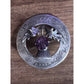 Vintage Ward Brothers WBS Scotland Sterling Silver Thistle Brooch Amethyst Pin