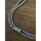 Vintage Bali Sterling Silver 925 Handwoven Double Chain Bracelet 25.2g, 7.75 gr