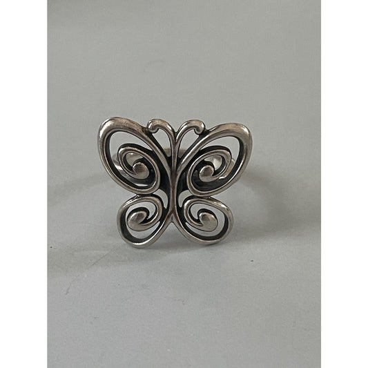 James Avery Retired Large Sterling Silver 3D Abounding Butterfly Ring Size 10 Pre-Owned