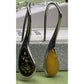Sterling Silver Amber Yellow Cabochon Dangle Earrings Long Drop 4g