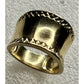 Gold Vermeil 925 Sterling Silver Wide Cigar Band Ring Diamond Cut Size 9