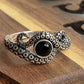 Vintage Sterling Silver Octopus Tentacle Ring Size 10 Black Onyx Stone Ocean