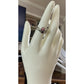 Vintage Sterling Silver Pink Spinel Gemstone Stone Ring 925 Swirl Setting Size 8