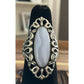 Vintage Sterling Silver Carolyn Pollack Oval Blue Agate Filigree Ring Size 7