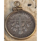 Vintage 1949 Roosevelt Dime 90% Silver Pendant Charm In 10K Gold WPC Bezel