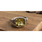 Sterling Silver Yellow Stone Ring Size 7 Cushion Cut Statement Ring 925