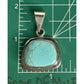 Vintage Sterling Silver Turquoise Pendant Modernist Southwest Statement 14g!