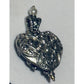 Vintage Barbara Bixby 18K & 925 Sterling Carnelian Turquoise Pearl Heart Pendant