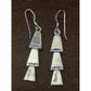Vintage Sterling Silver Turquoise Inlay Southwestern Dangle Earrings 2.5”