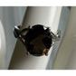 Vintage 925 Sterling Silver Smoky Quartz Statement Ring Size 7