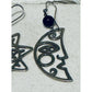 Retired RARE James Avery Sterling Celestial Sun & Moon Earrings Black Onyx 2.75”