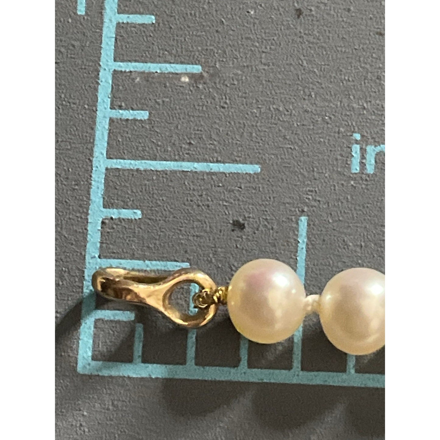 Pre owned James Avery 14k Gold 5mm Pearl Necklace 16” In JA Box