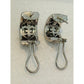 Judith Ripka Sterling Silver Ribbed Hoop Earrings 925 Omega Backs 15.4g Vintage
