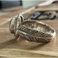 Feather Band Handmade 925 Sterling Silver Citrine Feather Cocktail Ring Size 8.5