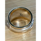 Pre Owned Retired James Avery Scrolled Fleur de lis 14k Gold Sterling Silver Ring Size 8