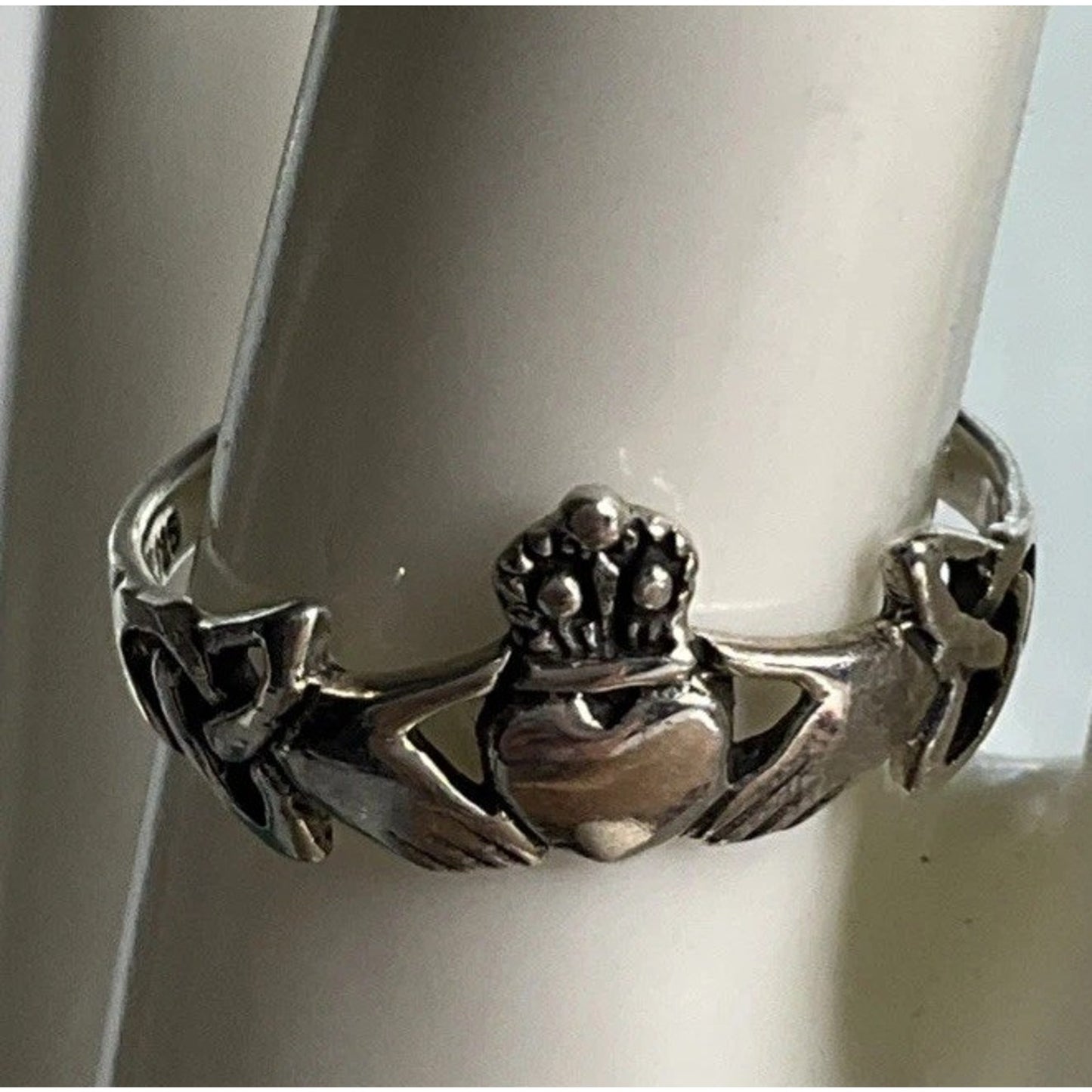 Sterling Silver Irish Claddagh Ring Love Loyalty Friendship Ring Size 10