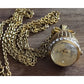 Vintage Joan Rivers Classics Quartz Bow Egg Watch Pendant On Gold Tone 30” Chain