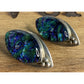 Vintage Jay King DTR Sterling Silver Dichroic Glass Statement Earrings 16g